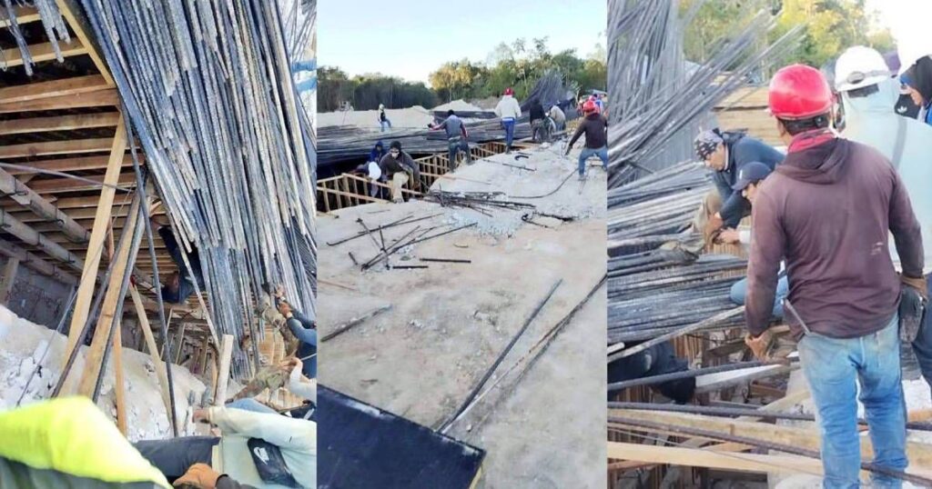 Incidente en estructura de Tren Maya deja heridos