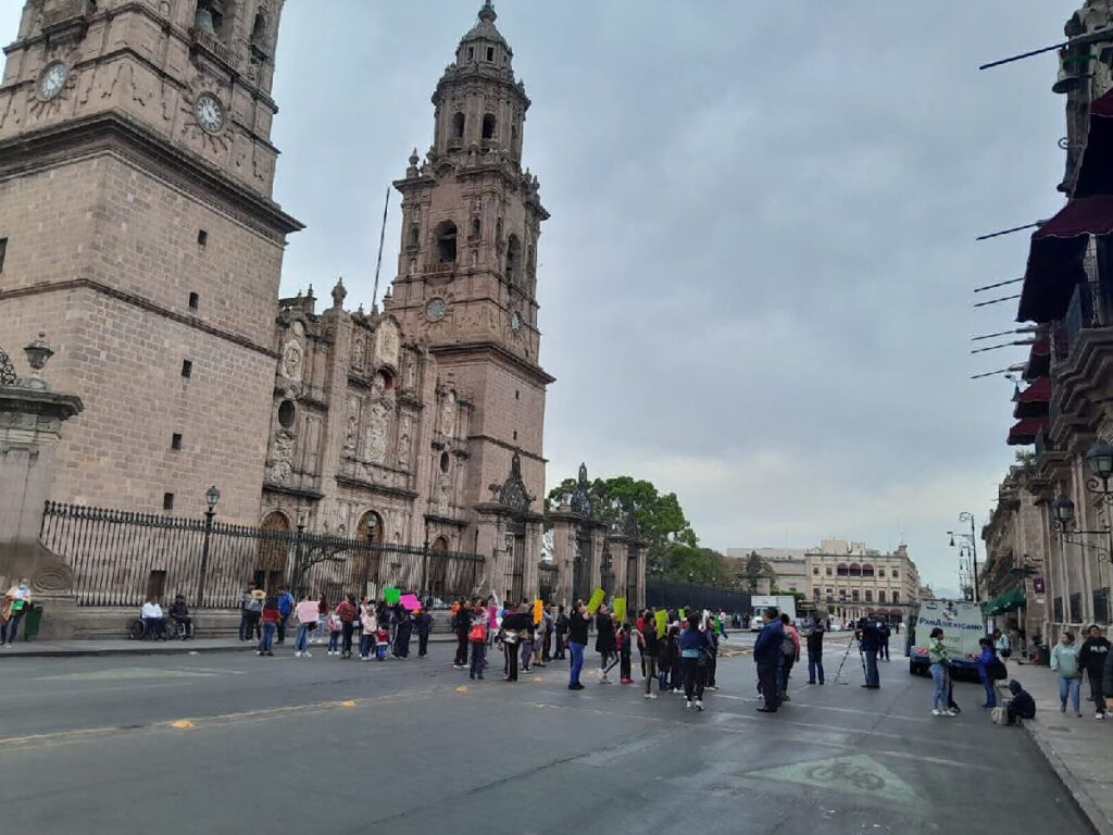 la protesta provocó complicaciones vial en Morelia