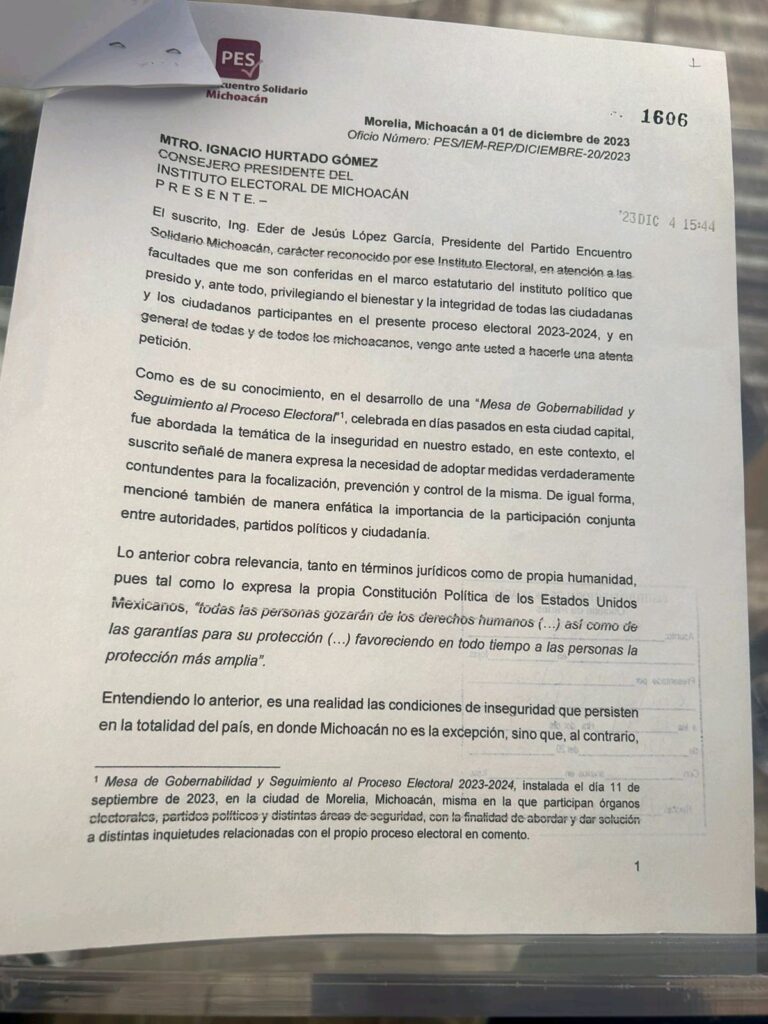 PES revela paridad de género en Michoacán