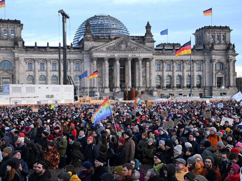 En Berlín protesta contra la extrema derecha