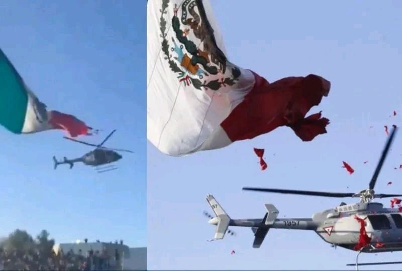 Sedena protagoniza incidente con bandera nacional