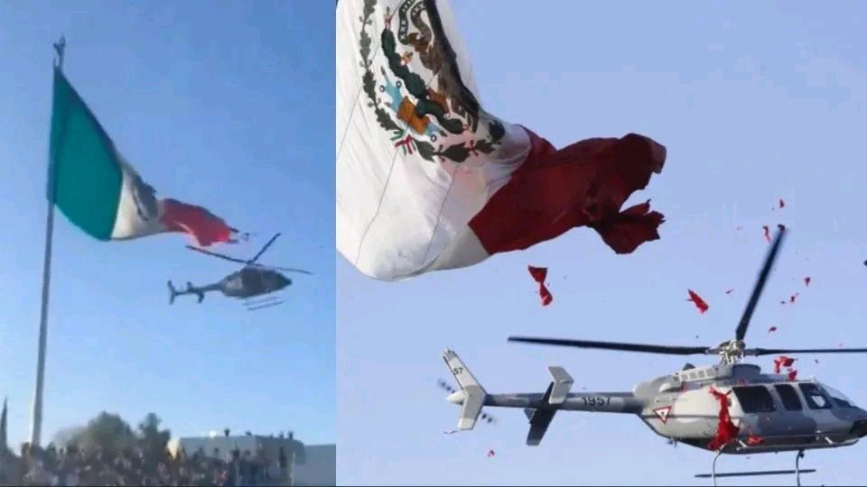 Sedena protagoniza incidente con bandera nacional