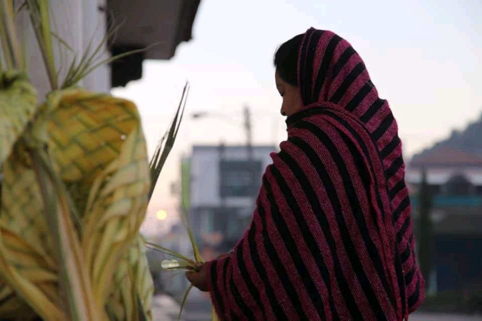 bendición de palmas en Uruapan Michoacán - indígena