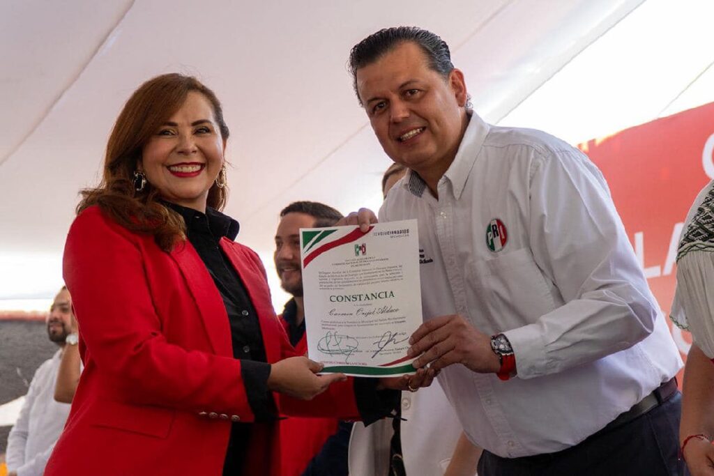 Carmen Orejel había recibido constancia de candidatura común en Uruapan