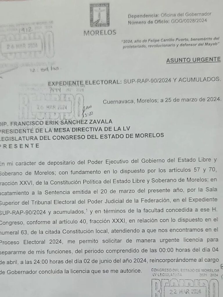 cuauhtemoc blanco licencia gobernador morelos 1