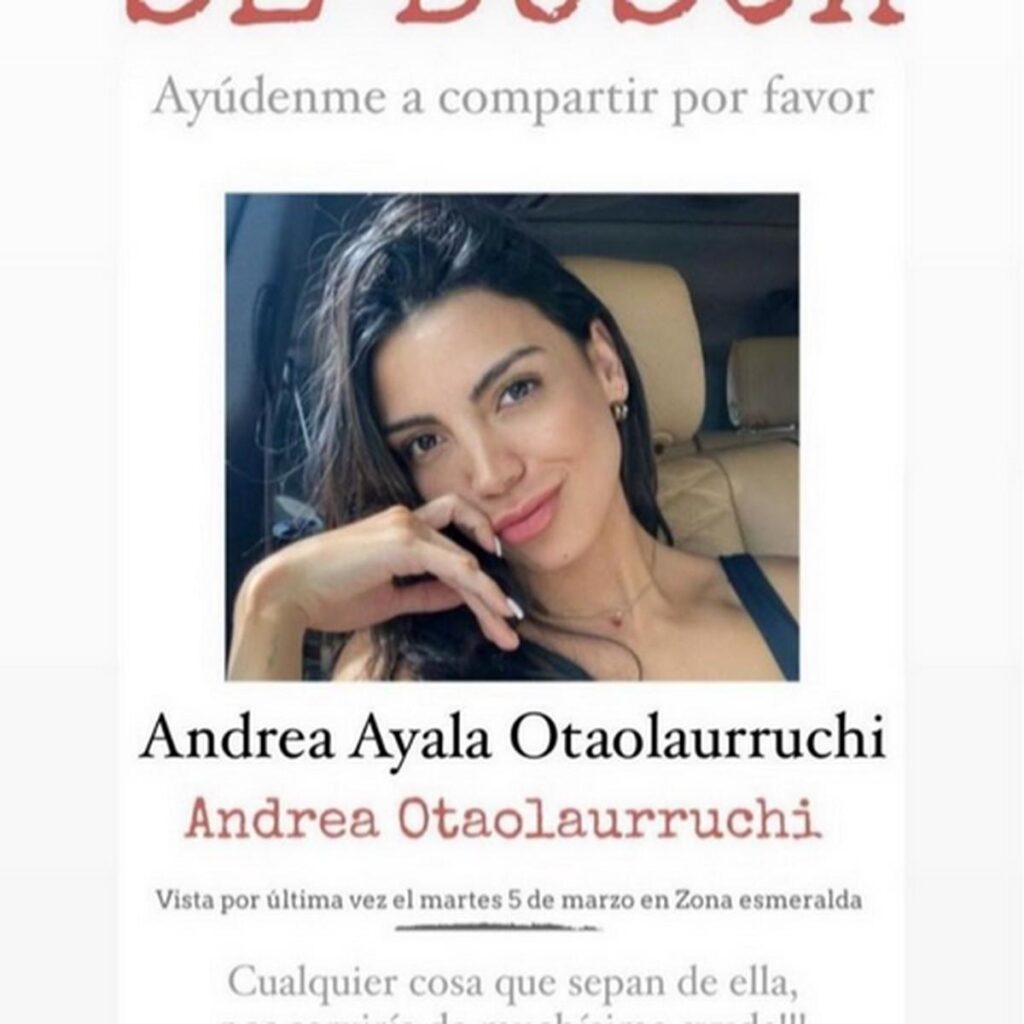 Desaparición de estrella de reality Andrea Otaolaurruchi