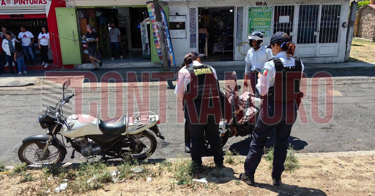 detención por robo de motocicleta - policía
