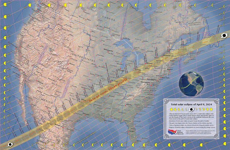 El eclipse solar en Michoacán- mapa franja