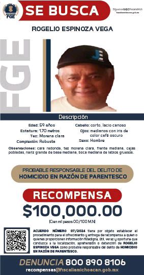 FGE Michoacán recompensa homicidas Tancítaro - Rogelio