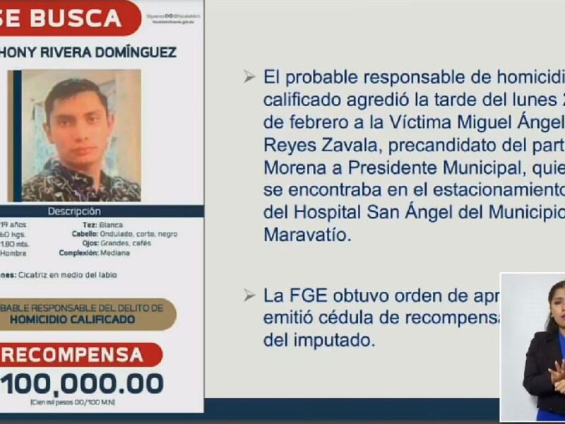 identifca FGE Michoacán al responsable de asesinato de precandidato de Morena