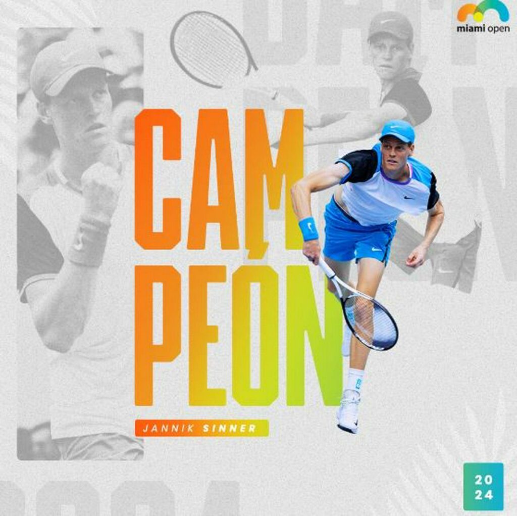 Jannik Sinner conquista el Miami Open en su edición 2024