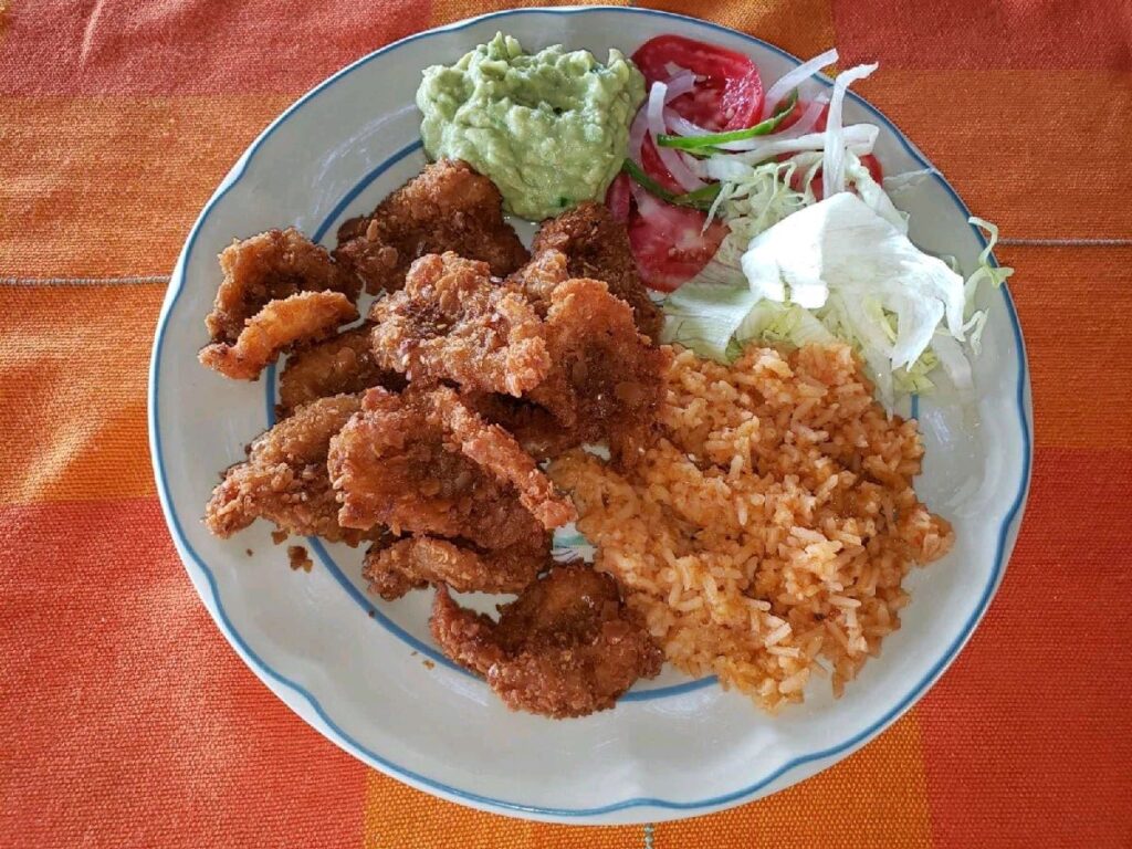 La gartronomía michoacana en las playas - camarones empanizados