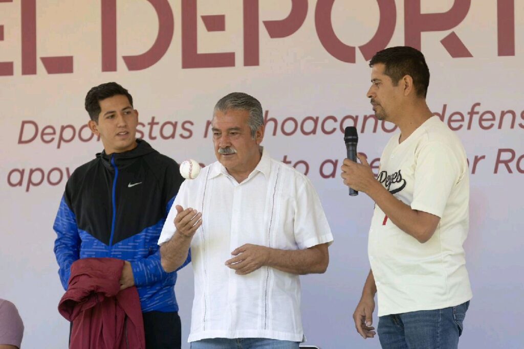 Raúl Morón y el deporte en Michoacán -mitin