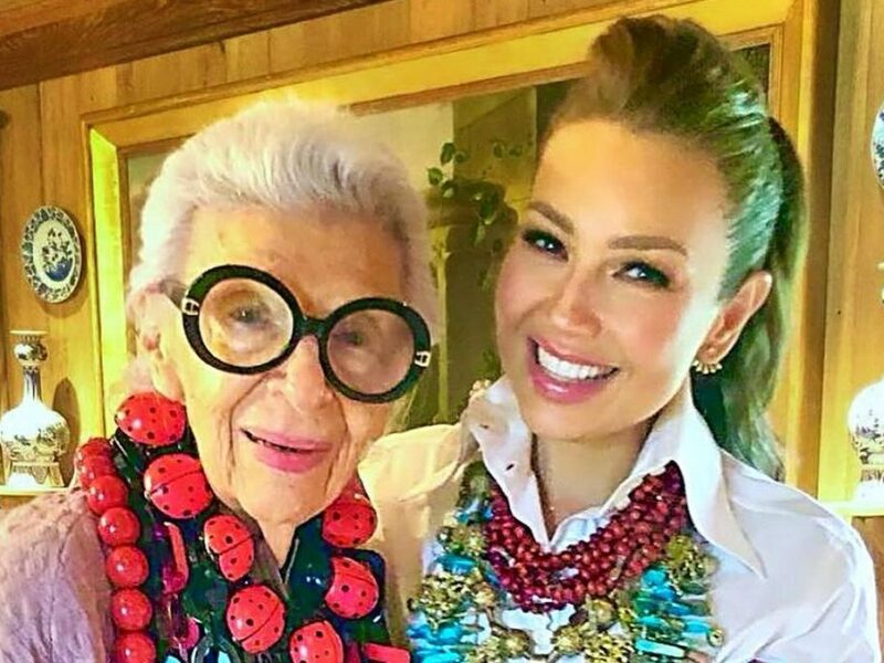 Thalía criticada tras homenaje a Iris Apfel