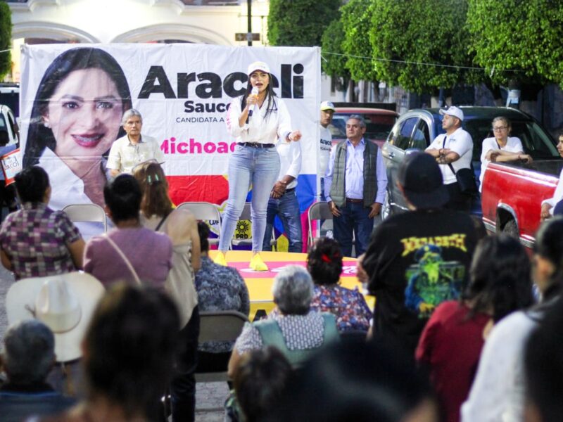 Zinapécuaro e Indaparapeo desbordan entusiasmo frente al proyecto enarbolado por Araceli Saucedo