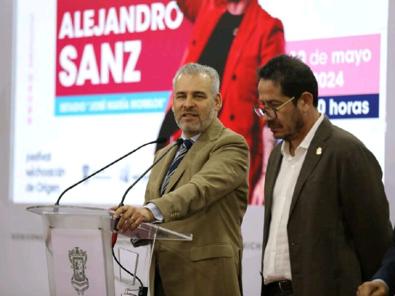 Alfredo Ramírez confirma a Alejandro Sanz para Festival Michoacán de Origen