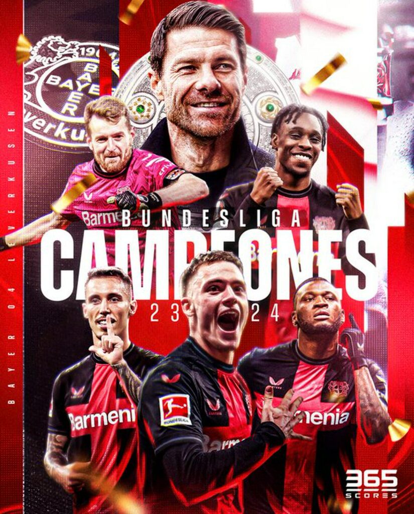 Bayern Leverkusen Campeón de la Bundesliga - cartél