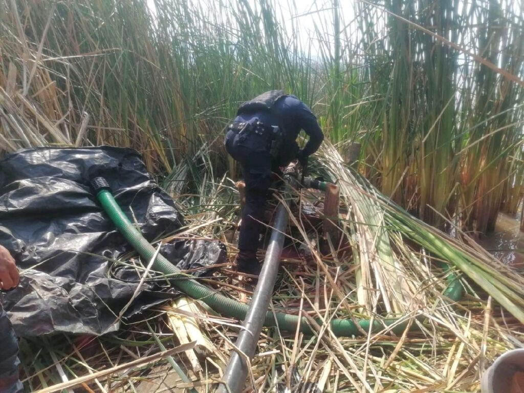 bombas extracción ilegal agua lago pátzcuaro