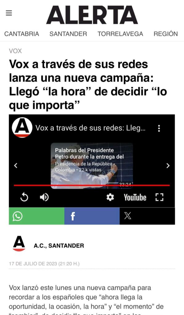 campaña de Alfonso es comparada con la de VOX