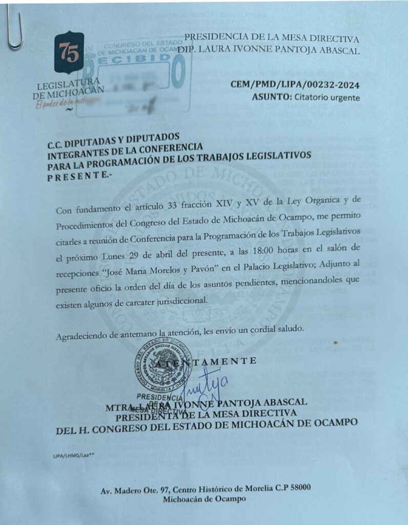 definirá conferencia la fecha para toma de protesta de suplentes