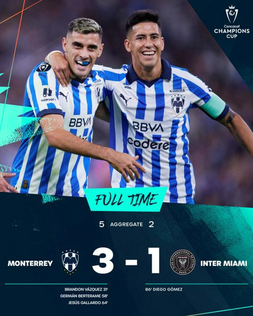 El Monterrey vence al Inter de Miami - marcador