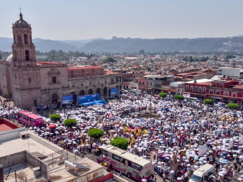 La candidata expuso sus compromisos en seguridad en mítin en Morelia