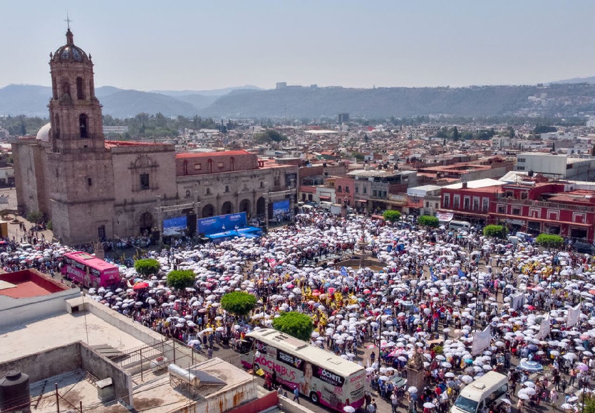 La candidata expuso sus compromisos en seguridad en mítin en Morelia