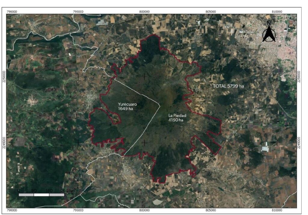 La declaratoria del Cerro Garnade como ANP - mapa