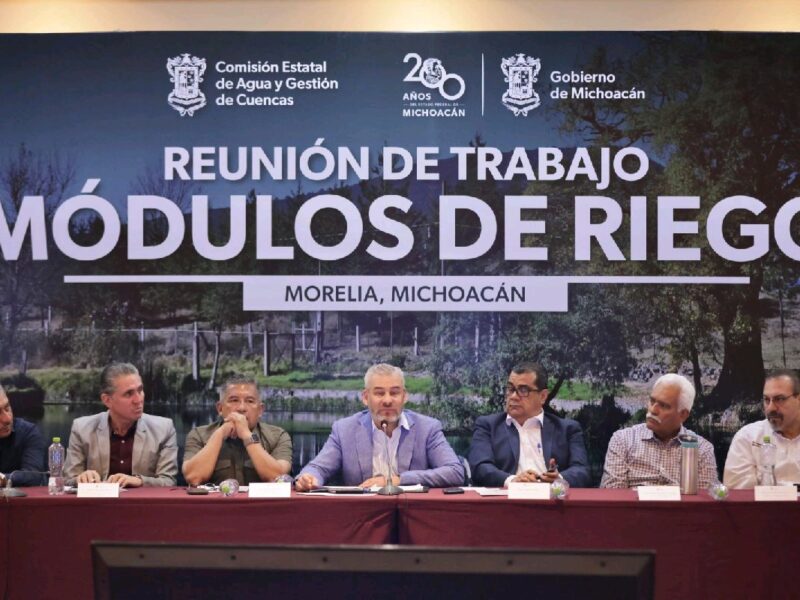 Gobierno de Michoacán y módulos del agua trabajan para cuidar el uso de este recurso