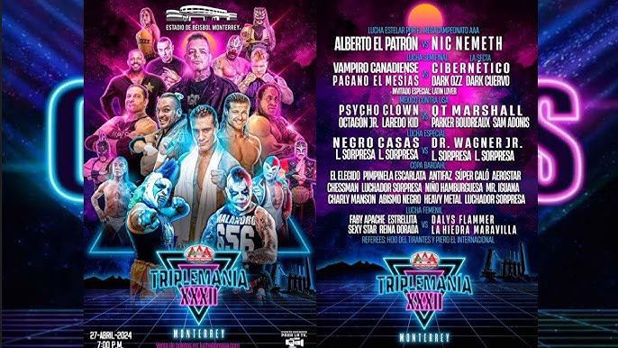 La Triplemanía XXXII en Monterrey - cartel