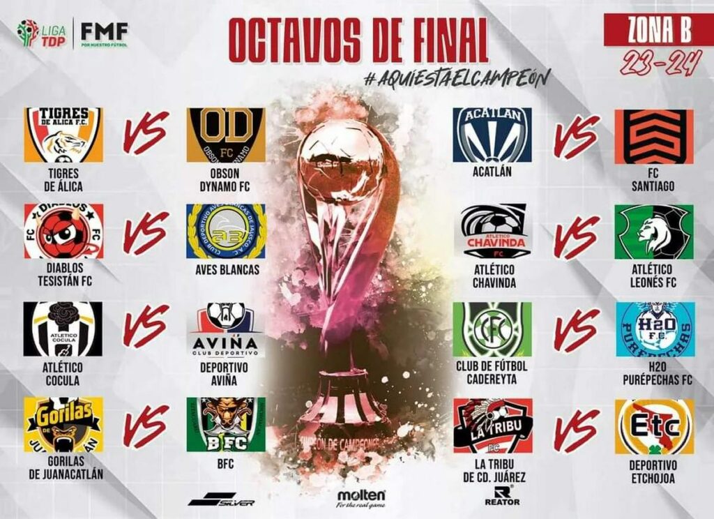 listos los equipos de los octavos de final de la Liga TDP