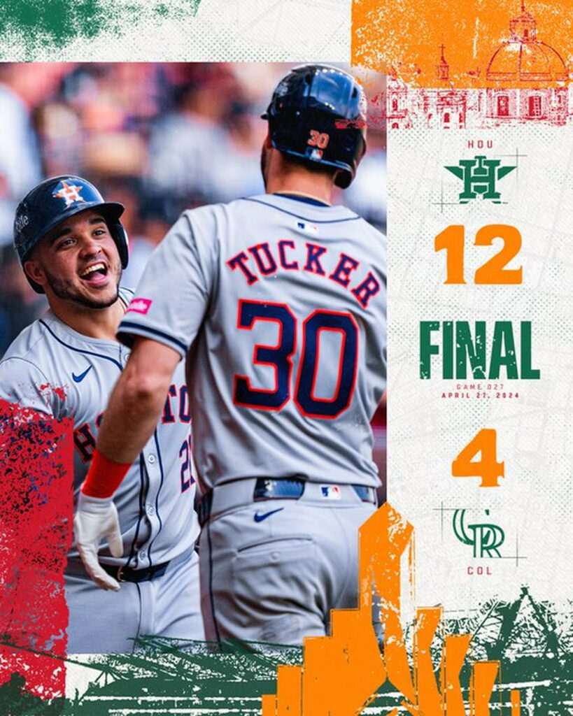 México City Series 2024 Astros-Rockies - Marcador