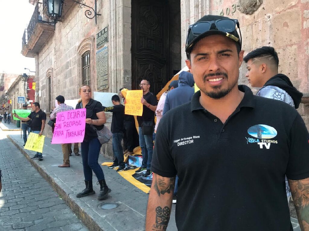 Protesta producción detenida por Policía Morelia