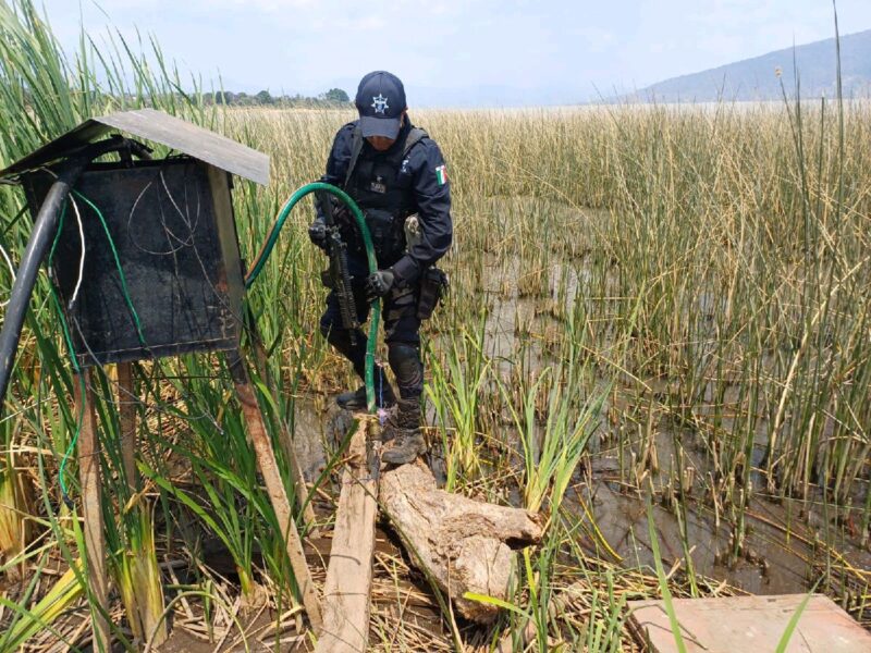 toma clandestina agua lago pátzcuaro