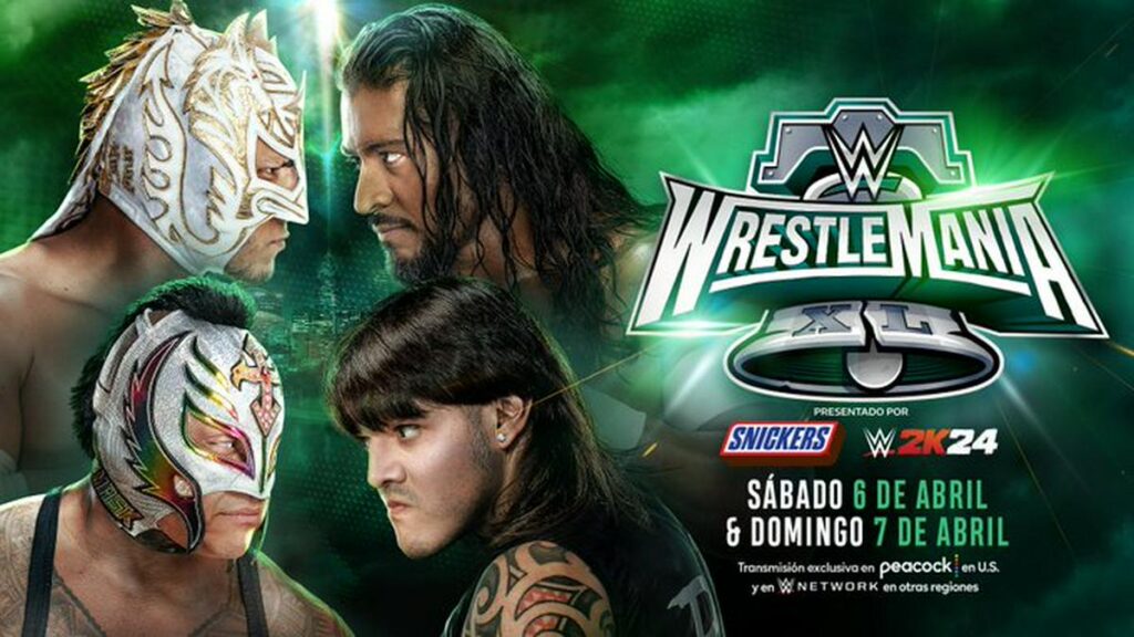 wrestlemania 40 luchadores con mexicanos - cartél