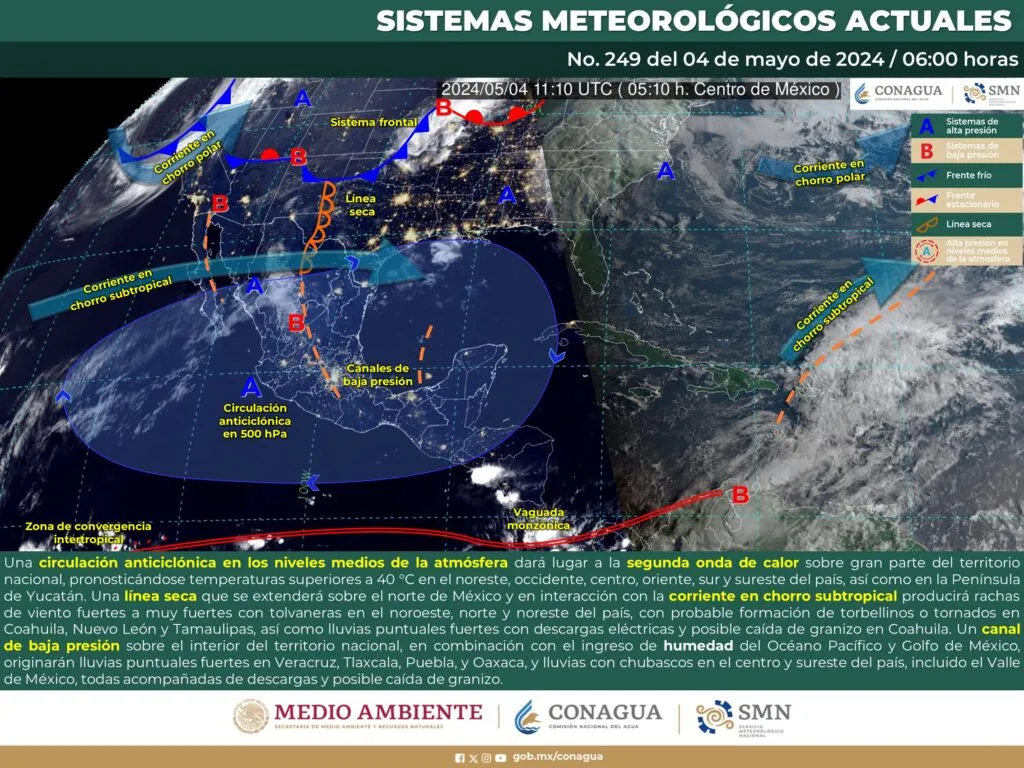 Para este sábado, se esperan temperaturas superiores a 40 °C en 15 estados