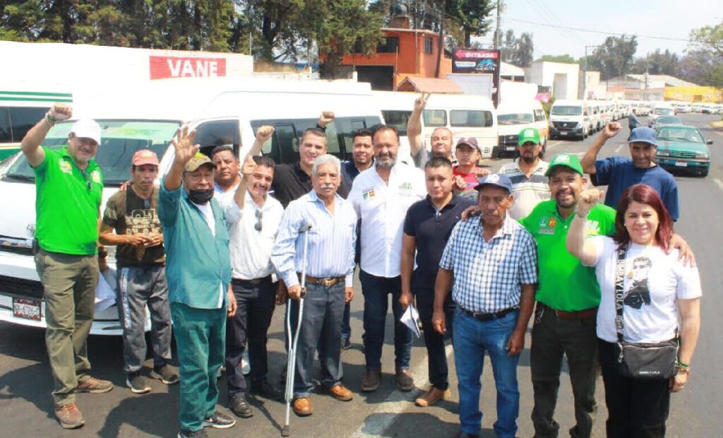 apoyo de transportista para Julio Arreola - mitin