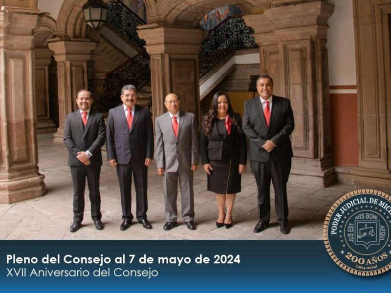 Consejo del Poder Judicial de Michoacán conmemora 17 años al frente de la administración de justicia