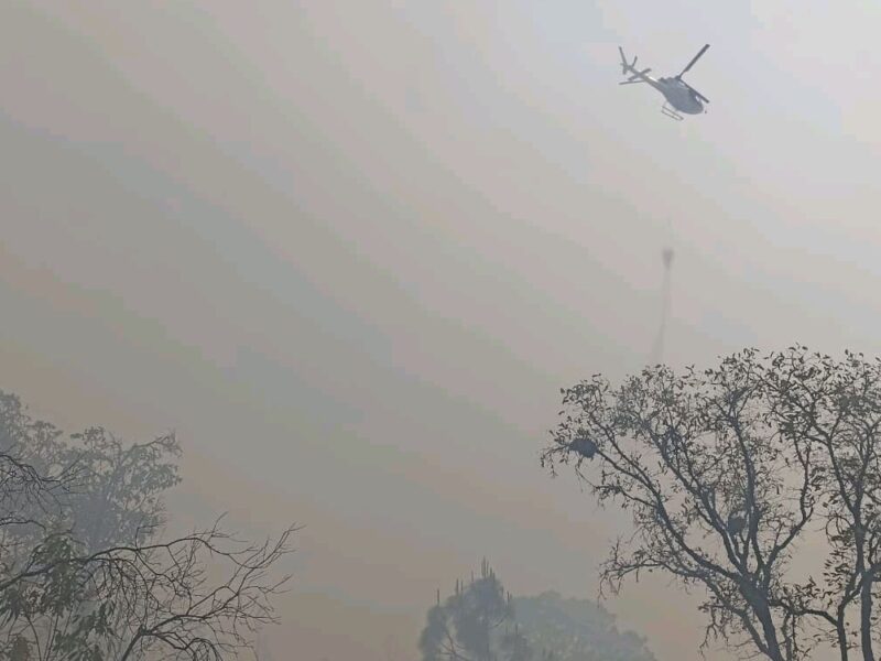 Control del Incendio Forestal en Uruapan
