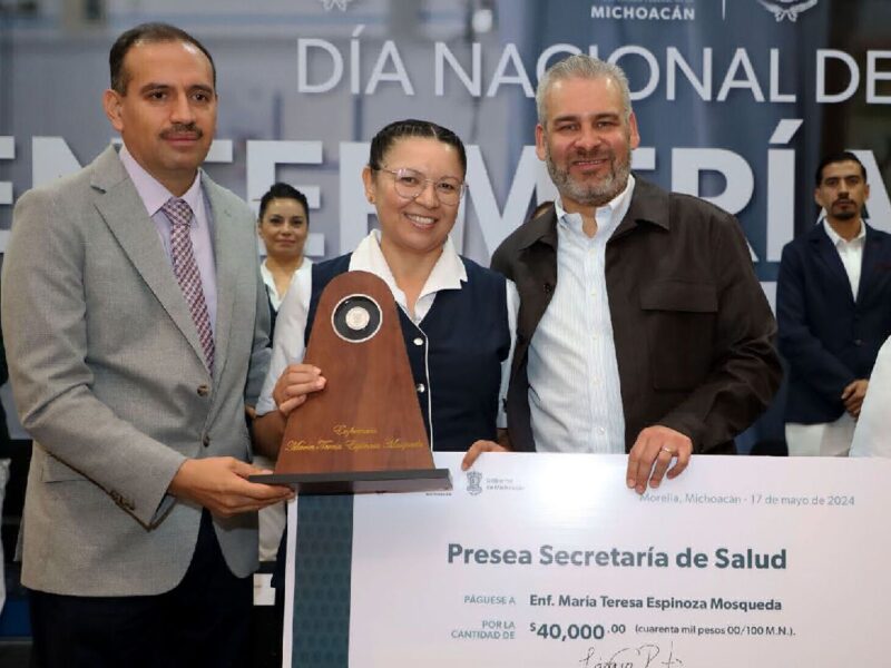 Destaca Bedolla trabajo de 12 mil enfermeras en Michoacán