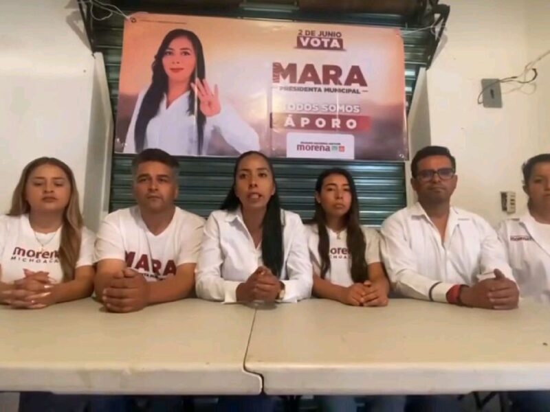 Coalición Morena-PT-PVEM acusa coacción en campaña de reelección en Áporo