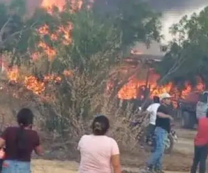 incendio Apatzingán Michoacán residencial 1