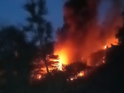 Se descontrola incendio en Caltzontzin y amenaza viviendas