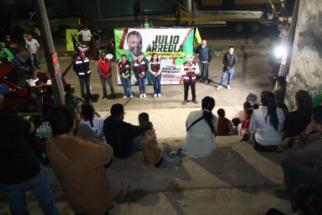 Julio Arreola campaña en Pátzcuaro - proceso campaña