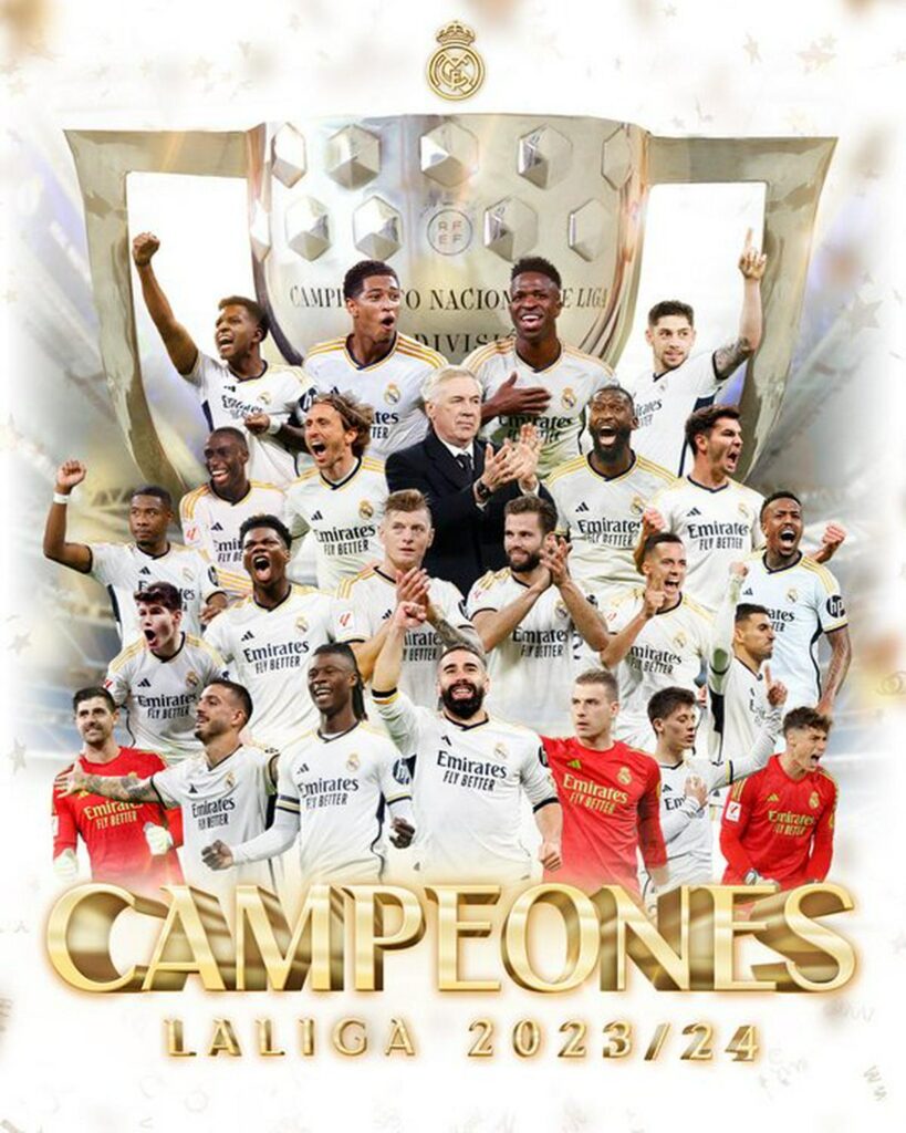 Real Madrid Campeon de La Liga - campeones 23/24