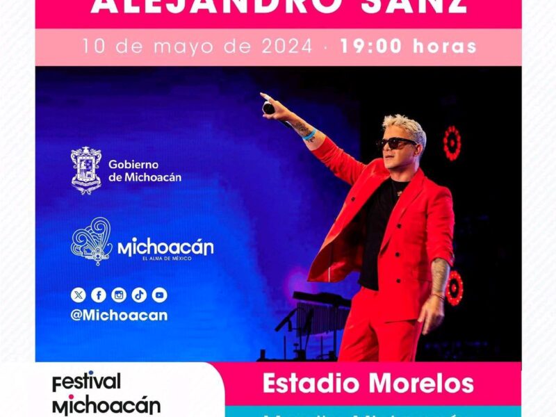 Restaurantes del Festival Michoacán de Origen darán boletos para Alejandro Sanz