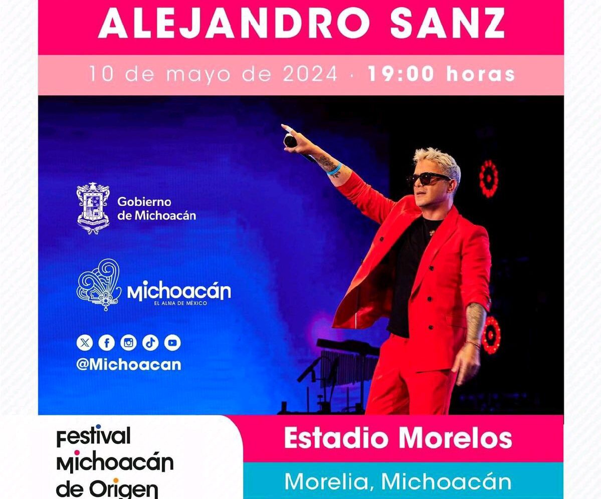 Restaurantes del Festival Michoacán de Origen darán boletos para Alejandro Sanz