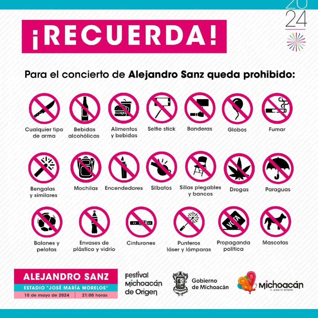 revelan guía para acceder al concierto de Alejandro Sanz