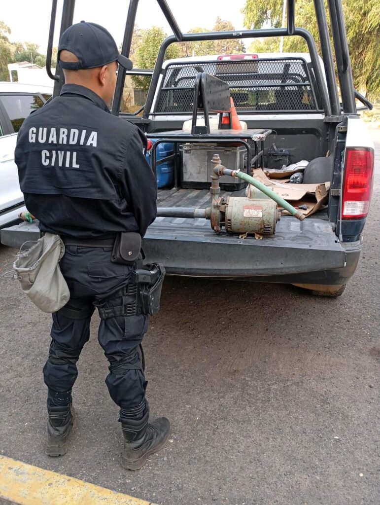 SSP neutraliza tomas ilegales de agua en Zirahuén - bomba de agua