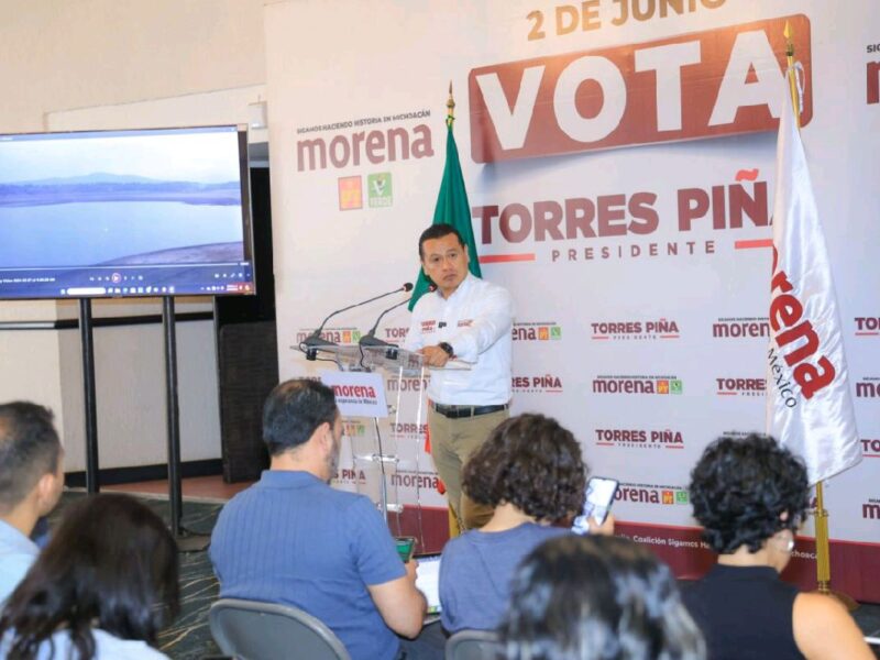 Torres Piña proyecta histórica inversión para garantizar el abasto de agua potable en Morelia